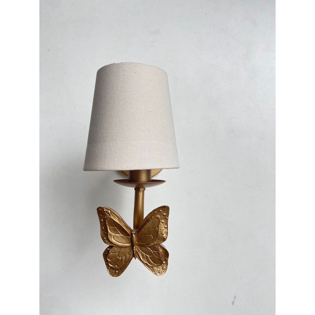 Arandela Luminaria Parede Borboleta Dourado Shopee Brasil