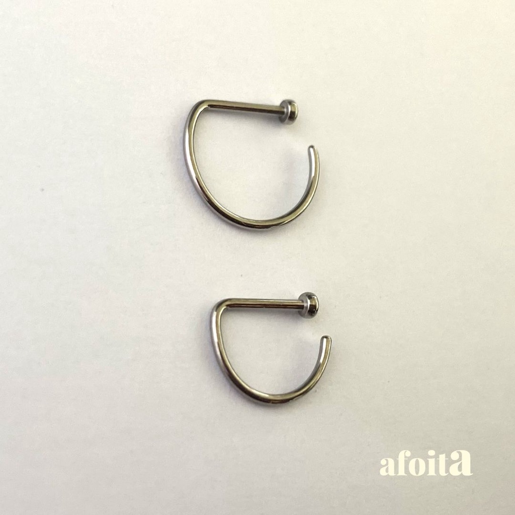 Piercing Argola D Ring Espessura De Mm Em Tit Nio Diversas Cores