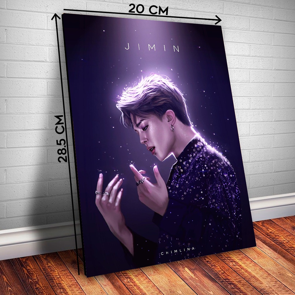 Quadro Placa Decorativa Jimin Bts K Pop Kpop Purple Light Poster