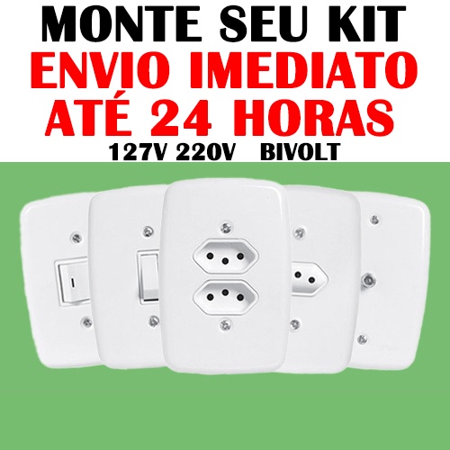 Tomadas 10a 20a Interruptores Pluzie Linha Ideale Apagador Paralelo