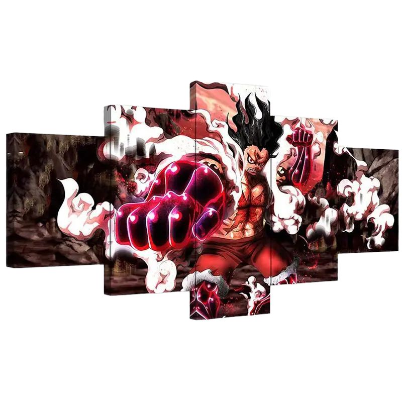 Quadros Decorativos Mosaico Anime Lufy Luffy Gear Haki X Kaido Anime