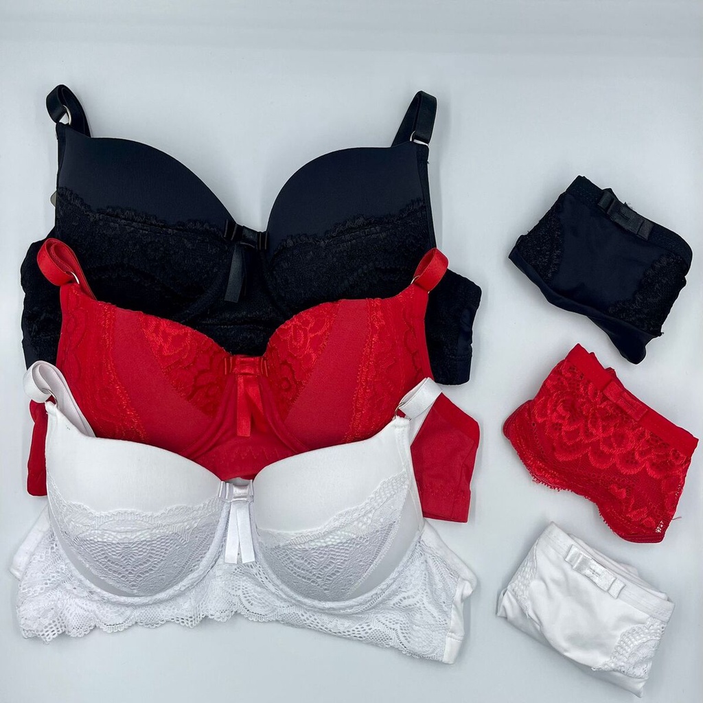 Kit Conjunto Lingerie Calcinha E Suti Fio Duplo Sensual Luxo