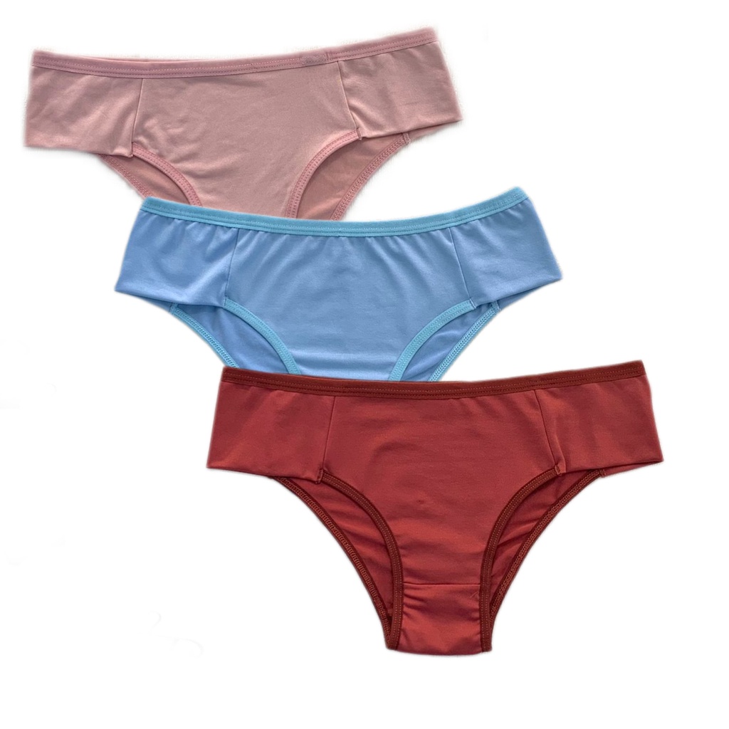 Kit 6 Calcinhas Adulto Tanga Conforto Pala Dupla Lingerie Shopee Brasil