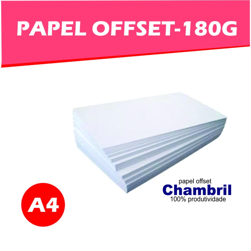 Papel Offset G Formato A Chambril Pacote Folhas Shopee Brasil