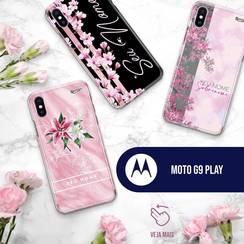 Capa Capinha Moto G Play Flores Personalizada Nome Shopee Brasil