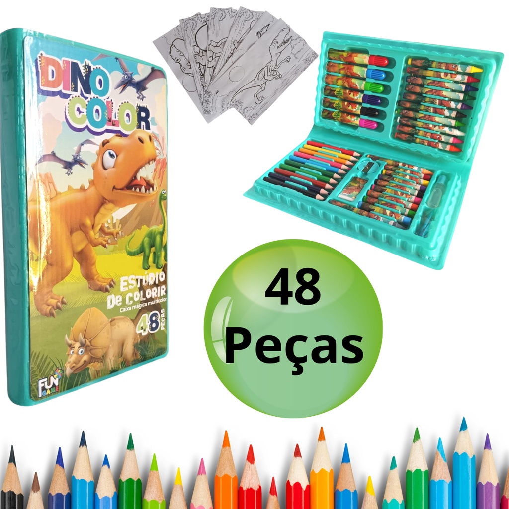 Maleta De Pintura Infantil Escolar Pe As Estojo Canetinha