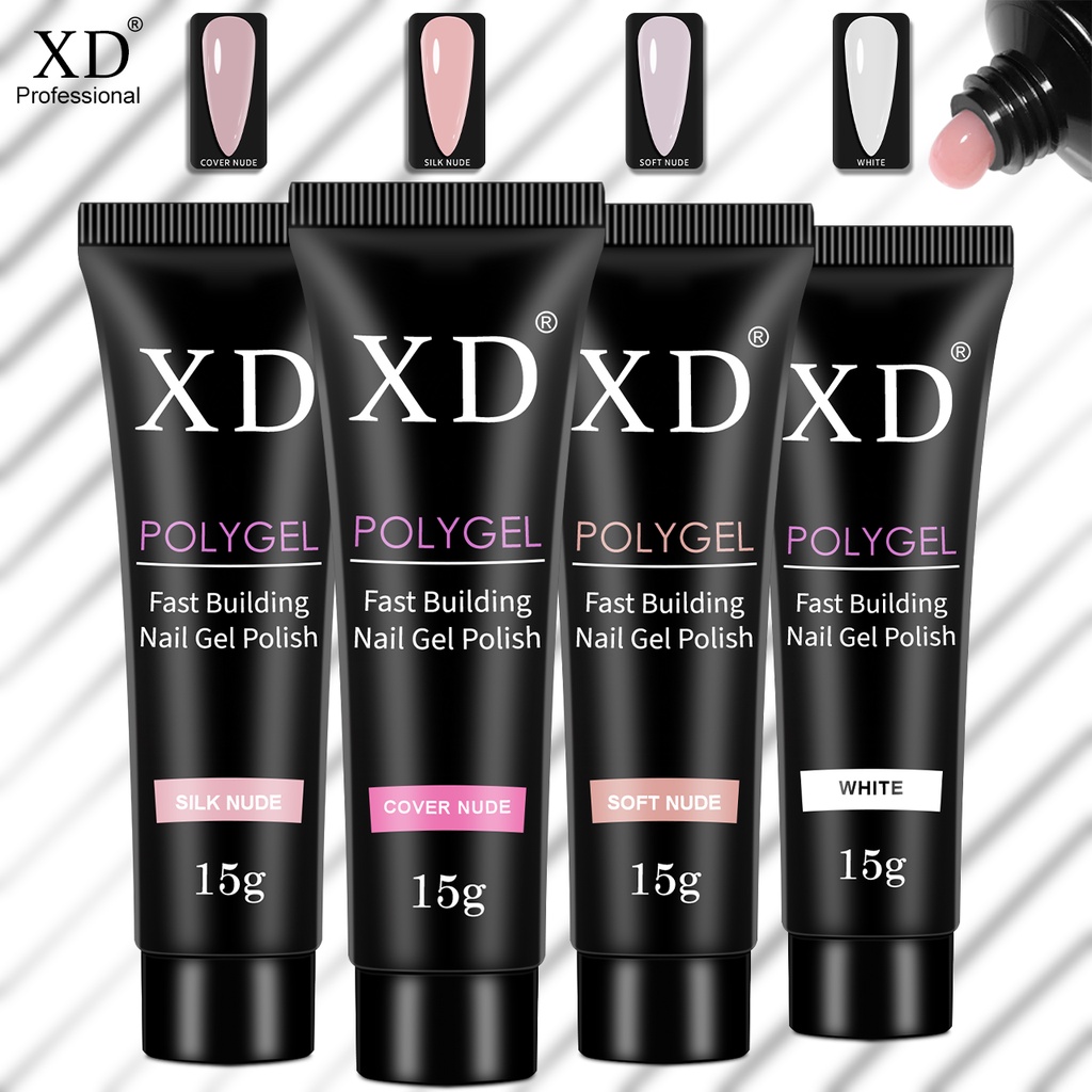 Polygel XD Nude LED UV Profissional G Ou G F Alongamento Poly Gel Unhas De Gel Shopee Brasil