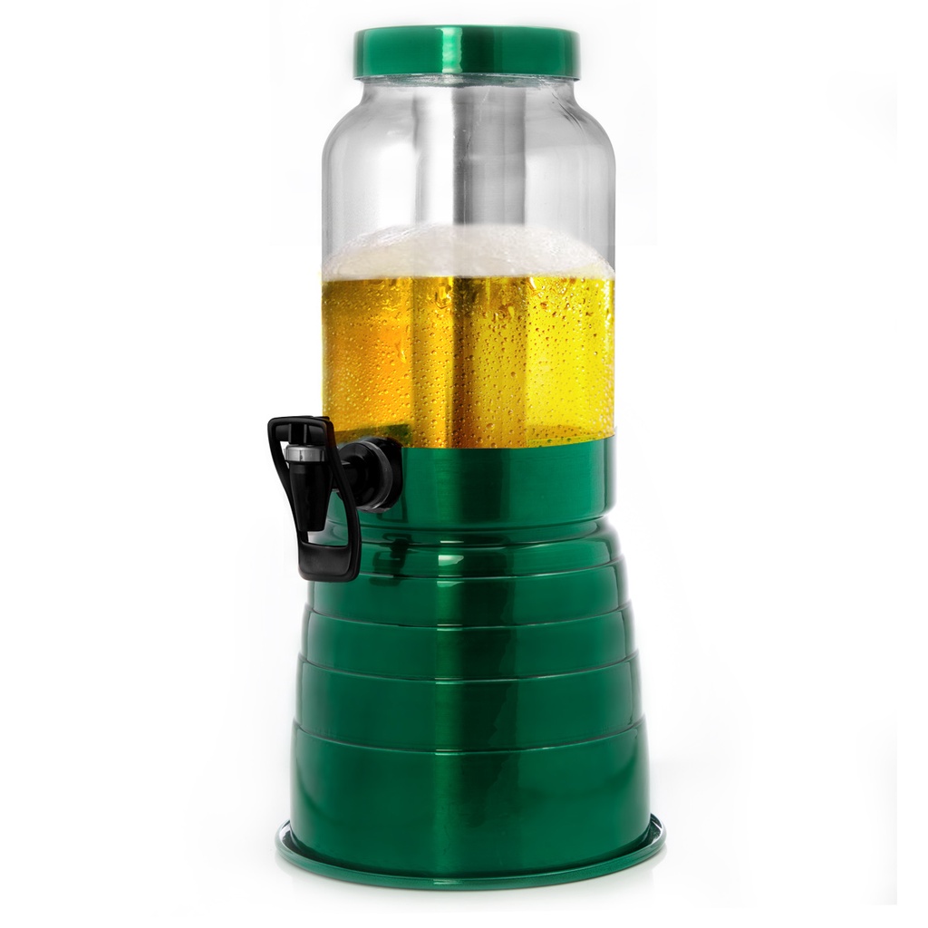 Torre De Chopp Chopeira Cervejeira Vidro 2 2 Litros Verde Shopee Brasil