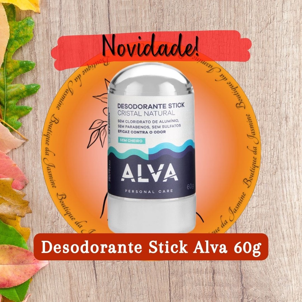 Desodorante Vegano Kristall Deo Stick Sensitive Alva Sem Perfume G