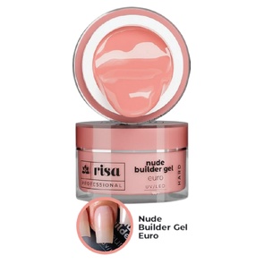 Risa Gel Nude Euro Builder Hard Para Alongamento Unhas Fibra Acrygel