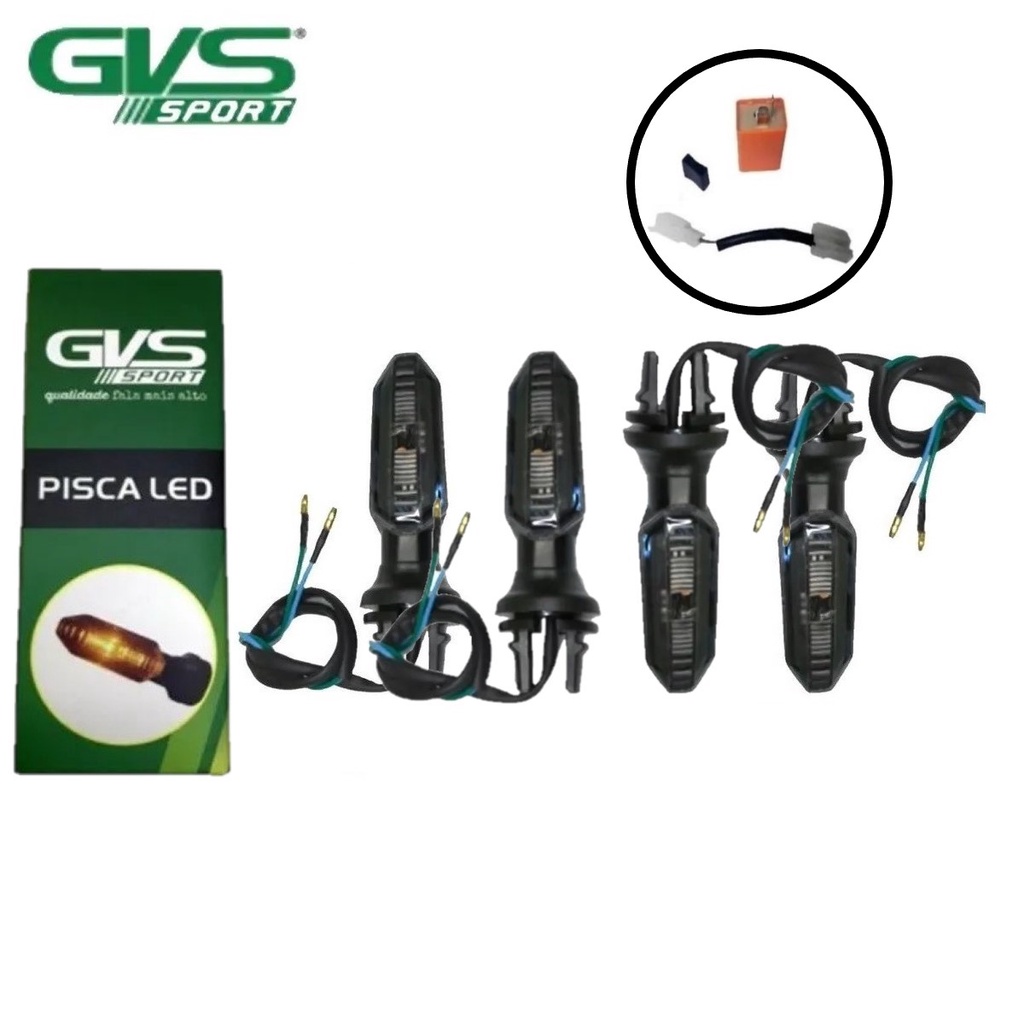 Kit De Pisca Seta Gvs Led Cb Twister Fume Unidade Rele