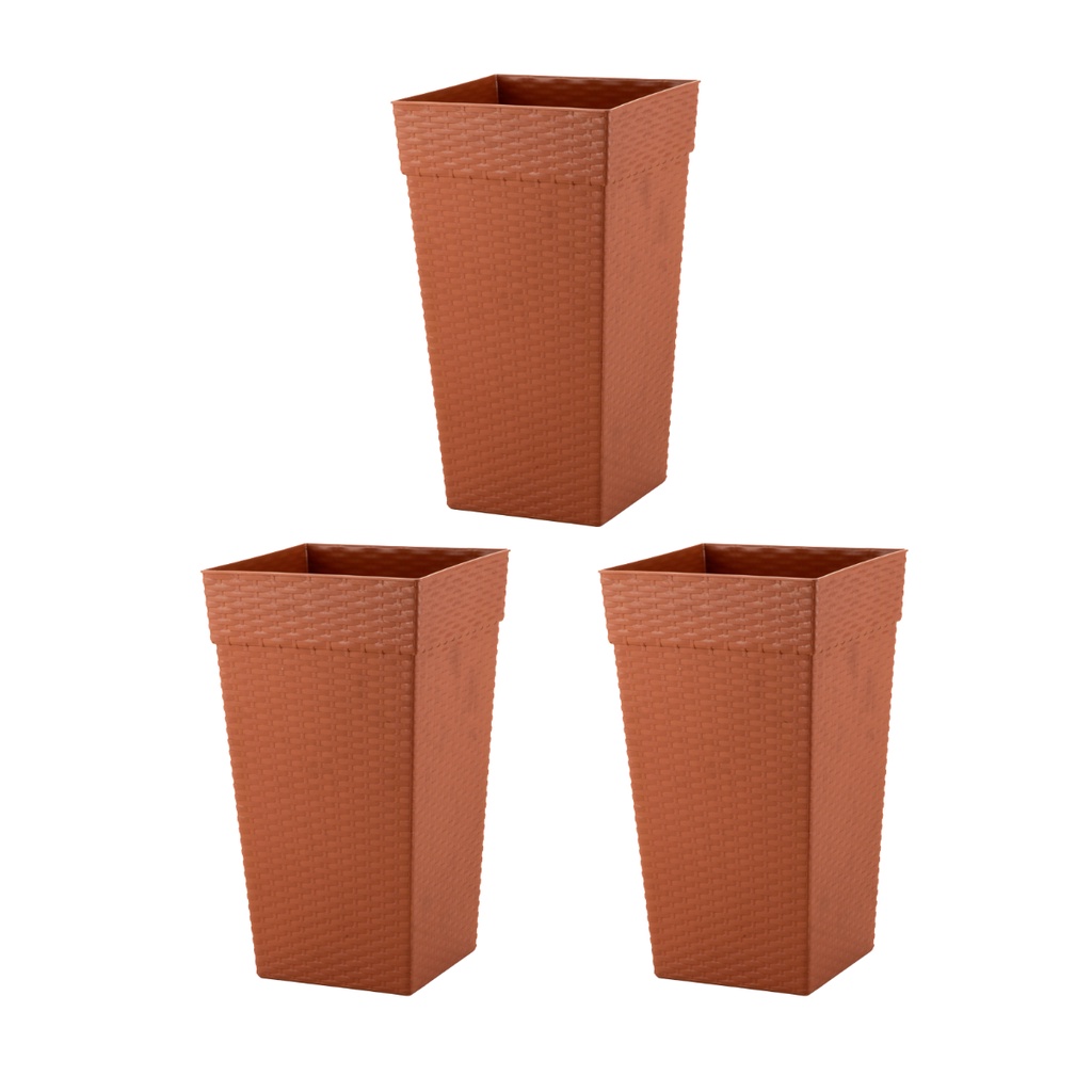 Vasos Grande Coluna Quadrado Rattan Para Flores E Plantas Litros