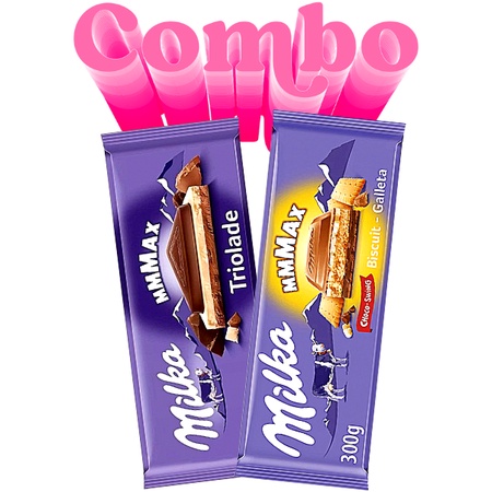 Combo Duas Barras Mmmax Milka Barra G Importado Da Alemanha