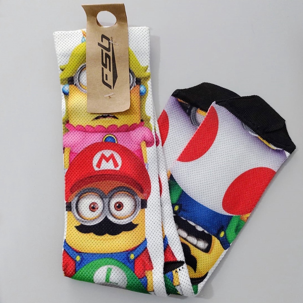 Meia Estampada Divertida Super Mario Minions Cano Longo Shopee Brasil