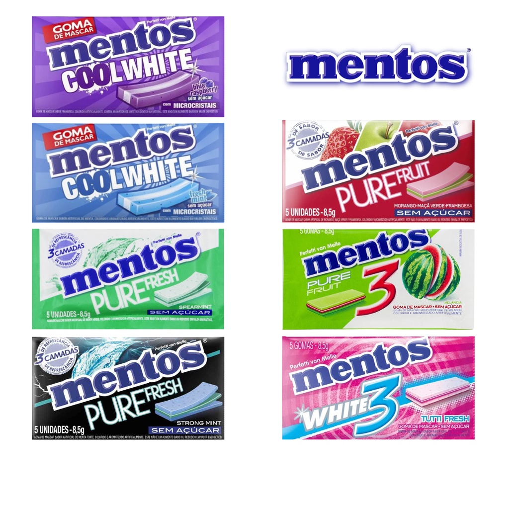 Kit Chicle Mentos Sem A Car G Diversos Sabores Shopee Brasil