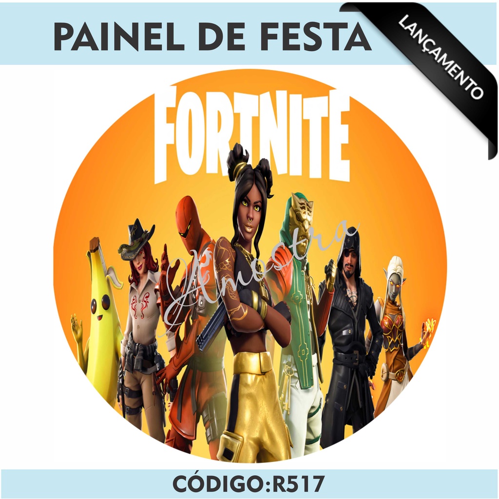 Painel Redondo Festa Diâmetro 150 Tema FORTNITE Shopee Brasil