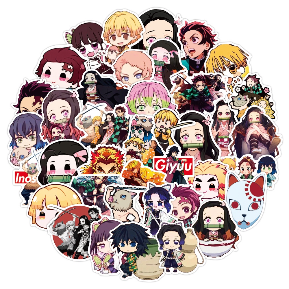 Adesivos Animes Stickers Kit P S Figurinhas Variados De Kimetsu