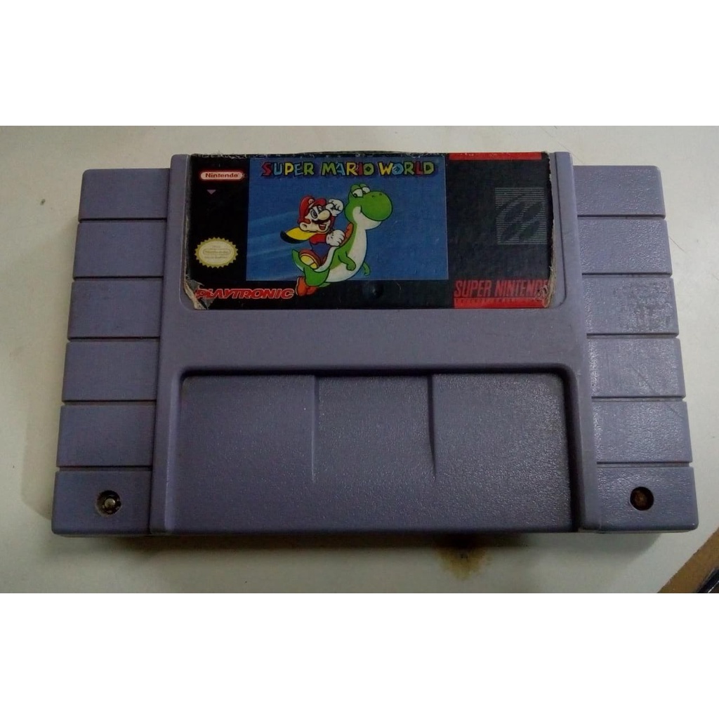 Fita Super Mario World Jogo Original Snes Salva Nintendo Shopee Brasil