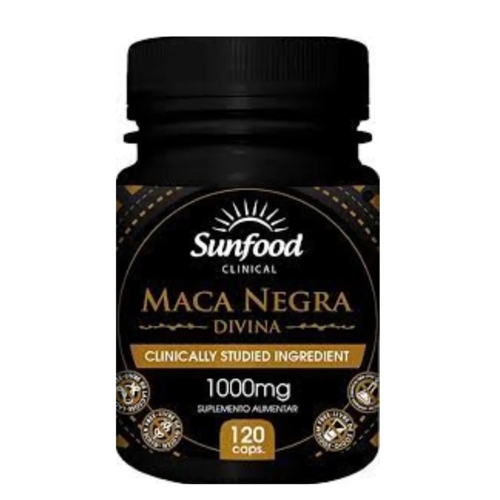 Maca Peruana Negra 1000mg 120 Cápsulas Sunfood Shopee Brasil