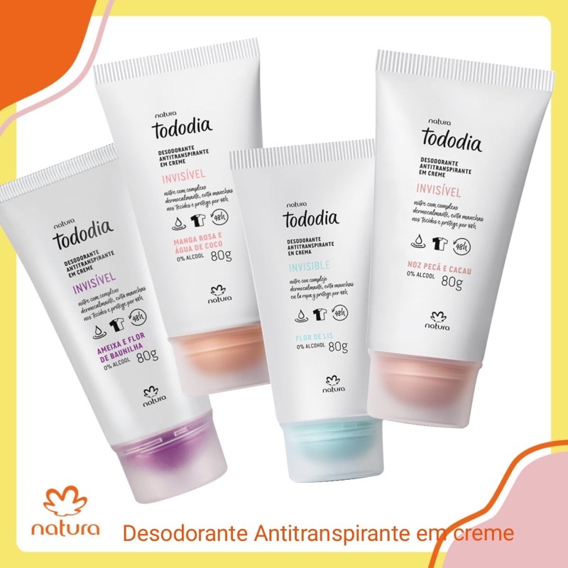 Desodorante Antitranspirante Invis Vel Em Creme Tododia Natura G