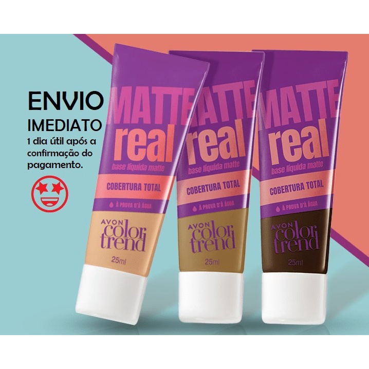 Base Líquida Matte Real Color Trend A Prova D água Avon Shopee Brasil