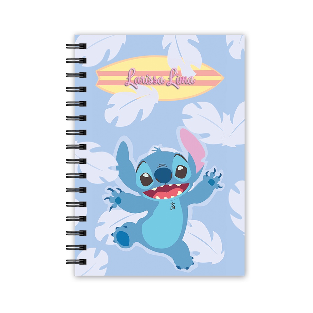 Caderno Stitch Nome Personalizado E Capa Dura Shopee Brasil