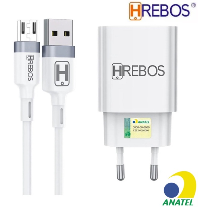 Carregador Turbo Usb Cabo Usb V Hrebos A Hs V Original