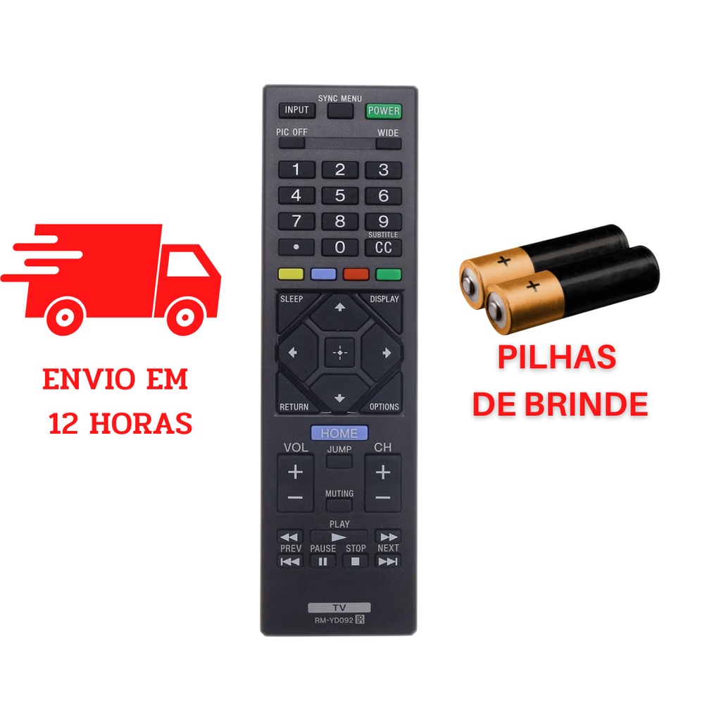 Controle Remoto Similar Para Tv Sony Bravia Kdl R A Shopee Brasil