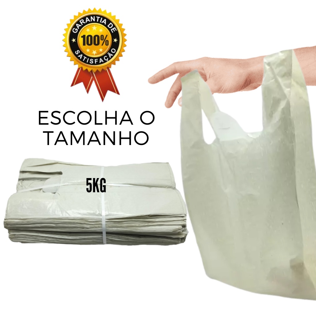 Kg Sacola Pl Stica Reciclada Refor Ada Resistente Todos Os Tamanhos