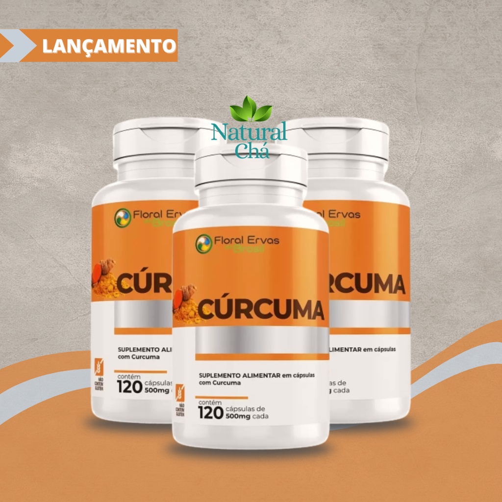 KIT Curcuma Açafrão da Terra Índia 500mg 120 Cápsulas Escorrega o Preço