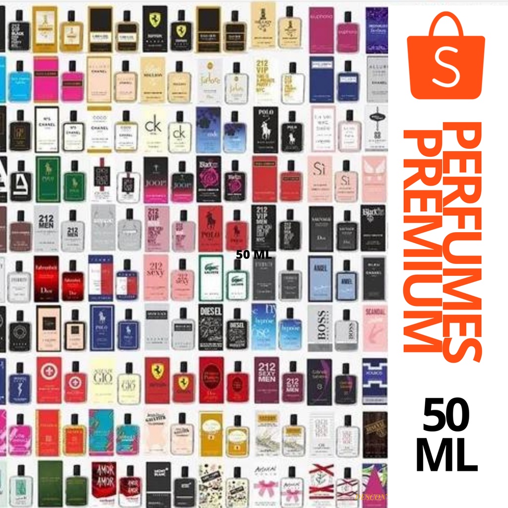 Perfume Masculino e Feminino Importado 50ml Alta Fixação de até 8hs