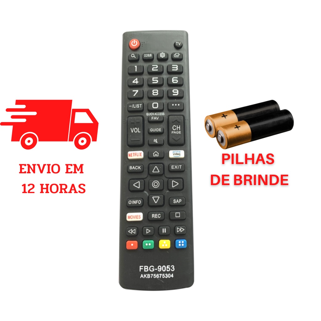 Controle Remoto Tv LG Led Smart 4k Netflix Akb75675304 Shopee Brasil