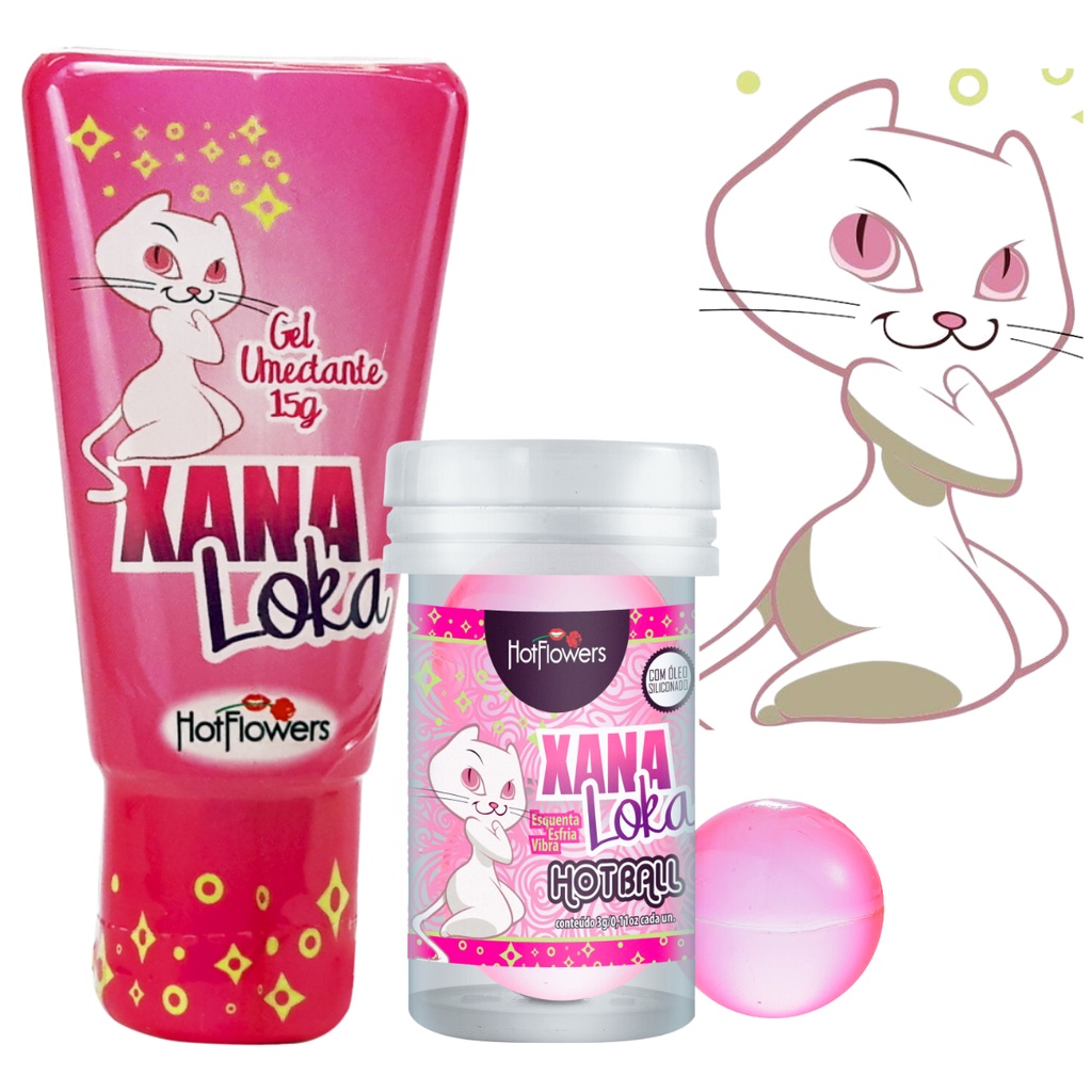 Kit Xana Loka Bolinhas Explosivas Hot Flowers Gel Excitante Hot
