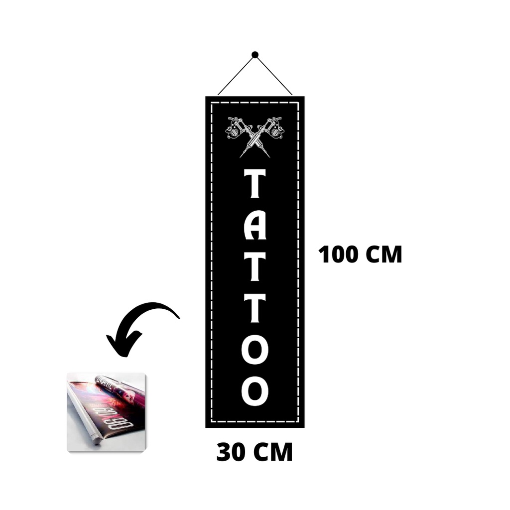 Banner Tattoo X Cm Lona Bast O Arte Pronta Shopee Brasil