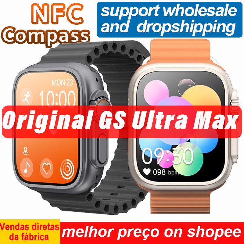 GS Ultra Max Series 8 Smart Watch 49mm Compass NFC BT Chamada