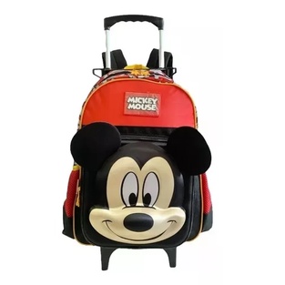 Mochila Mickey Mouse Alto Relevo Rodinhas 19y Tam M Sestini Shopee Brasil