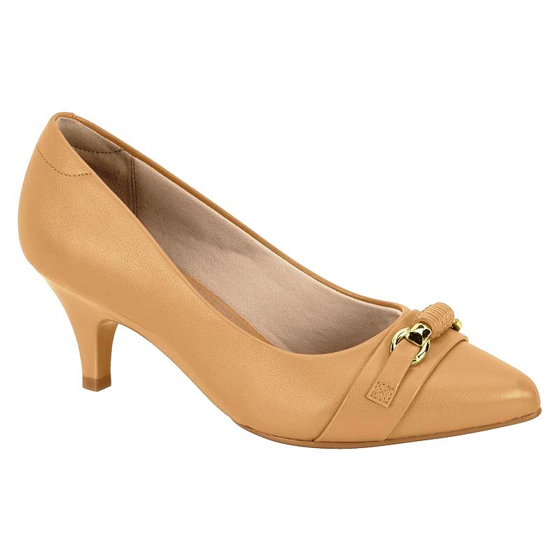 Sapato Scarpin Beira Rio Conforto Feminino Salto 4076 1313 Nude