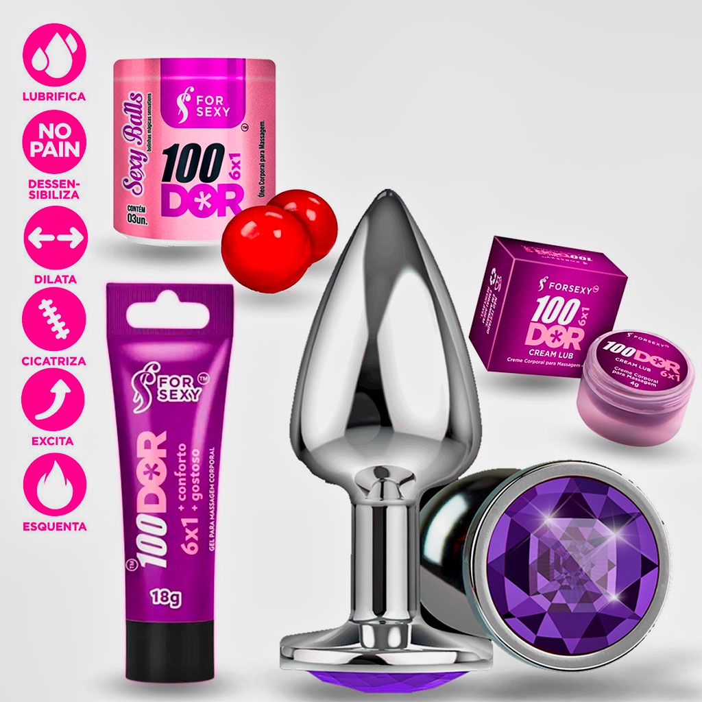 Kit Anal Iniciante Plug Anal Pequeno Gel Lubrificante Anal X