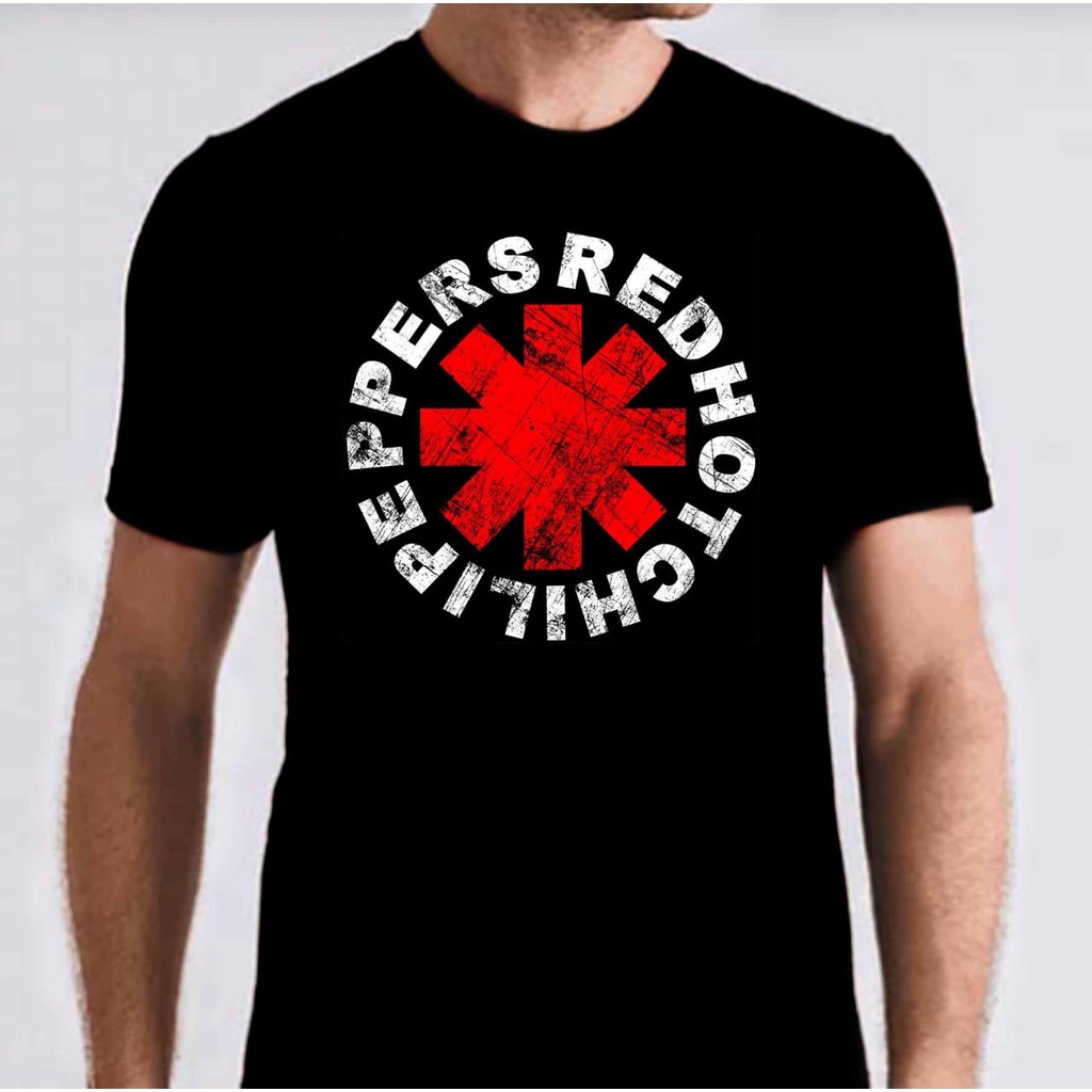 Camiseta Banda De Rock Red Hot Chilli Peppers Logo Classica Shopee Brasil