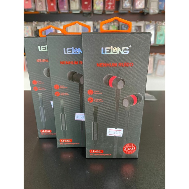 Fone De Ouvido Microfone Fio X Bass Le Lelong Shopee Brasil