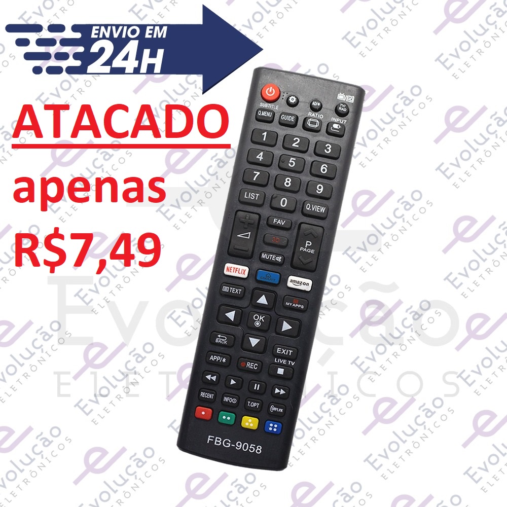 Controle Remoto De Tv Lg Smart Es Netflix E Amazon Shopee Brasil