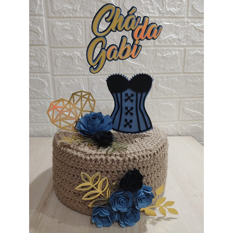 Topper Topo de Bolo Adulto Chá de Lingerie Personalizado Shopee Brasil