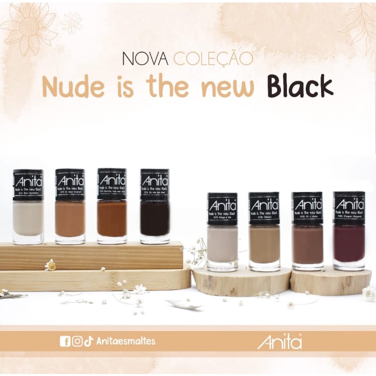 Esmaltes Anita coleção Nude is the new Black unitário Shopee Brasil