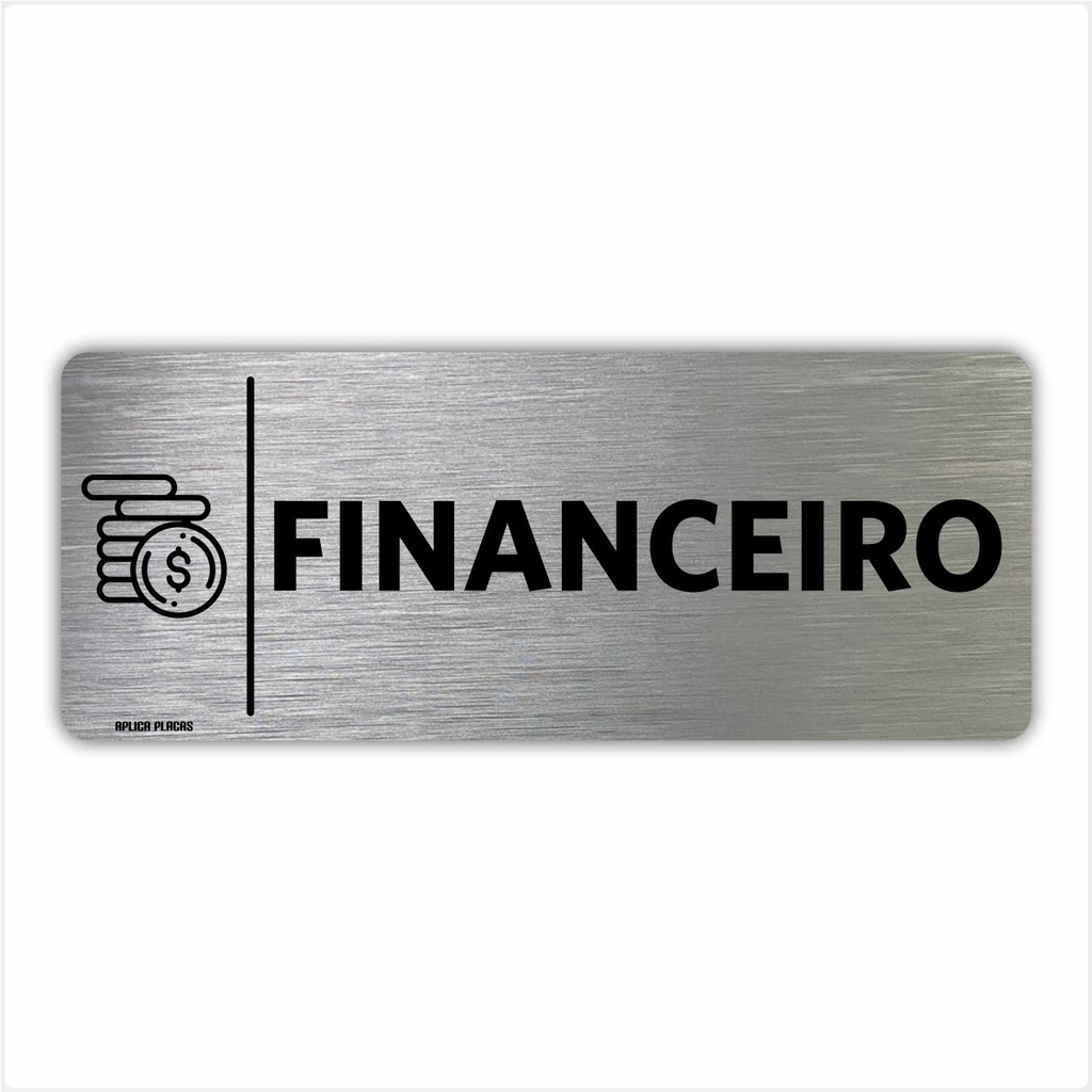 Placa Financeiro X Cm Sinaliza O Indica O Setor Portas Pr Dio