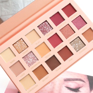 HUDA Beauty Paleta De Sombras New Nude 18 Cores Brilhante Fosco