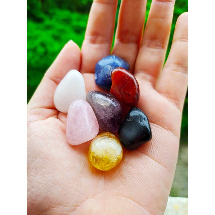 Kit De Pedras Dos Chakras Cores Dos Chakras Pedra Natural Shopee