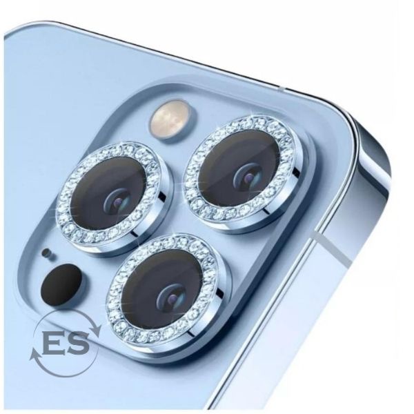 Kit Pelicula Lente Camera Brilho Diamante Para IPhone 12 Pro Beleza E