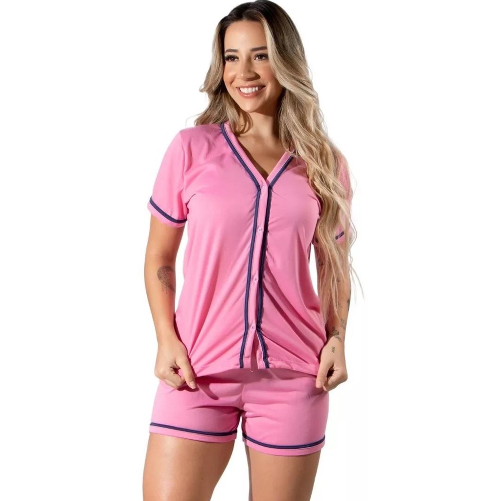 Pijama Baby Doll Amamenta O Americano Cir Rgico Es Luxo Malha