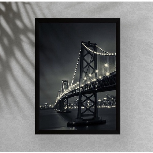 Quadro Ponte Brooklyn Nova York C Moldura E Vidro A3 Shopee Brasil