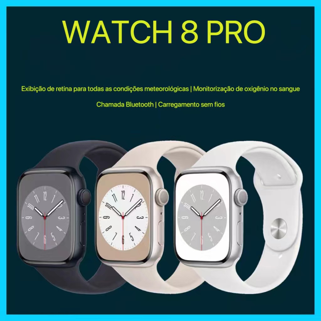 Smartwatch Relógio Inteligente Série IWO 8 Nova Watch 8 PRO 1 9 Tela HD